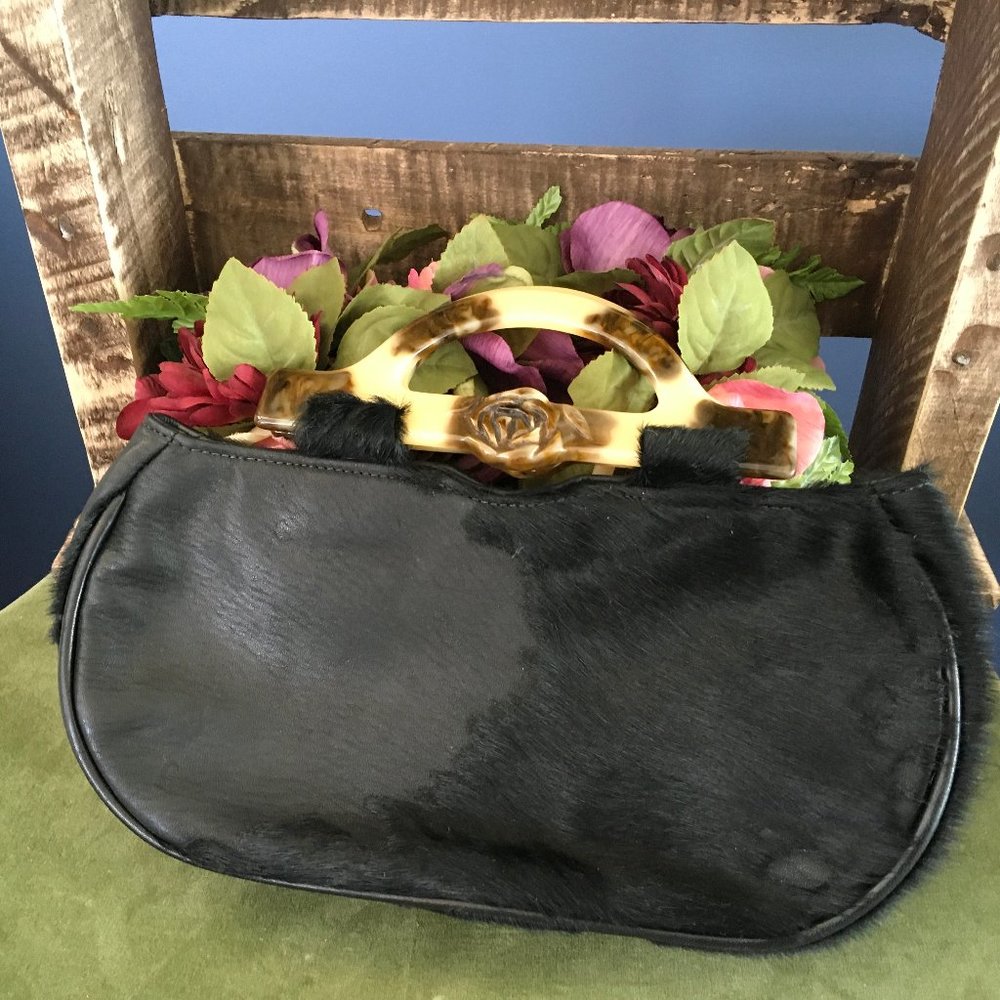 Roberto Vascon Black Handbag